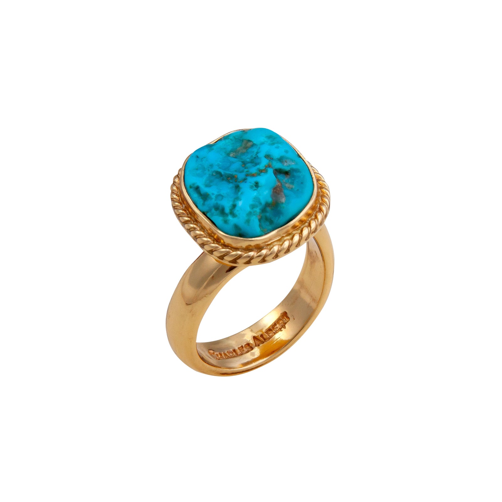 Alchemia Sleeping Beauty Turquoise Adjustable Rope Ring | Charles Albert Jewelry
