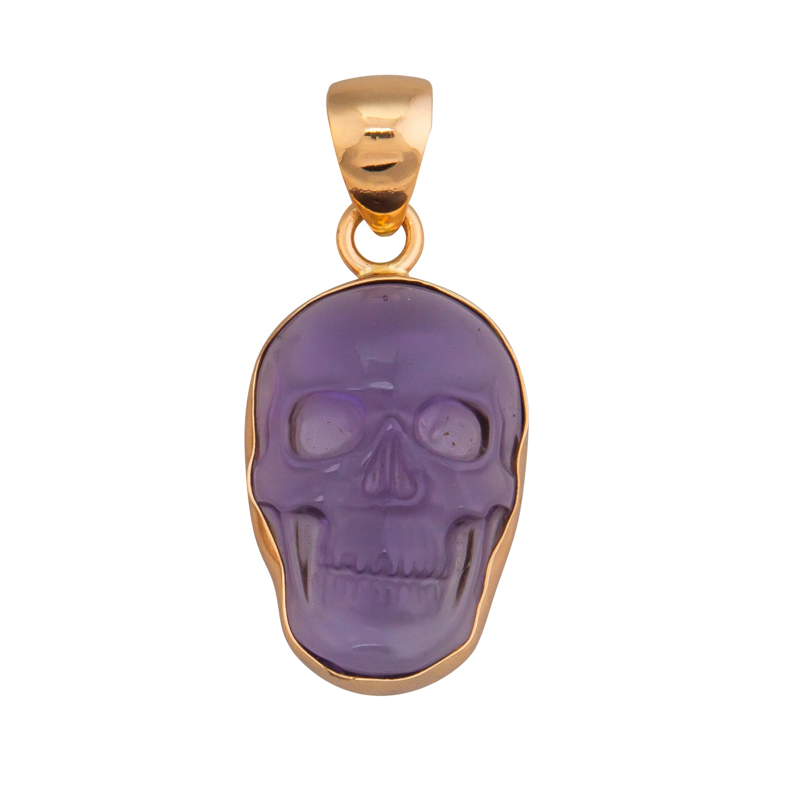 Alchemia Small Amethyst Skull Pendant | Charles Albert Jewelry
