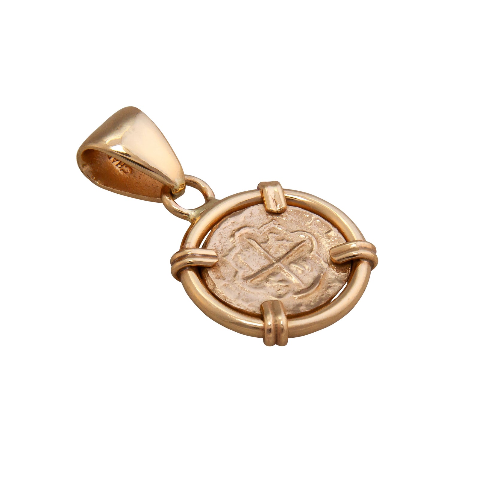 Alchemia Replica Spanish Coin Reversible Prong Pendant | Charles Albert Jewelry