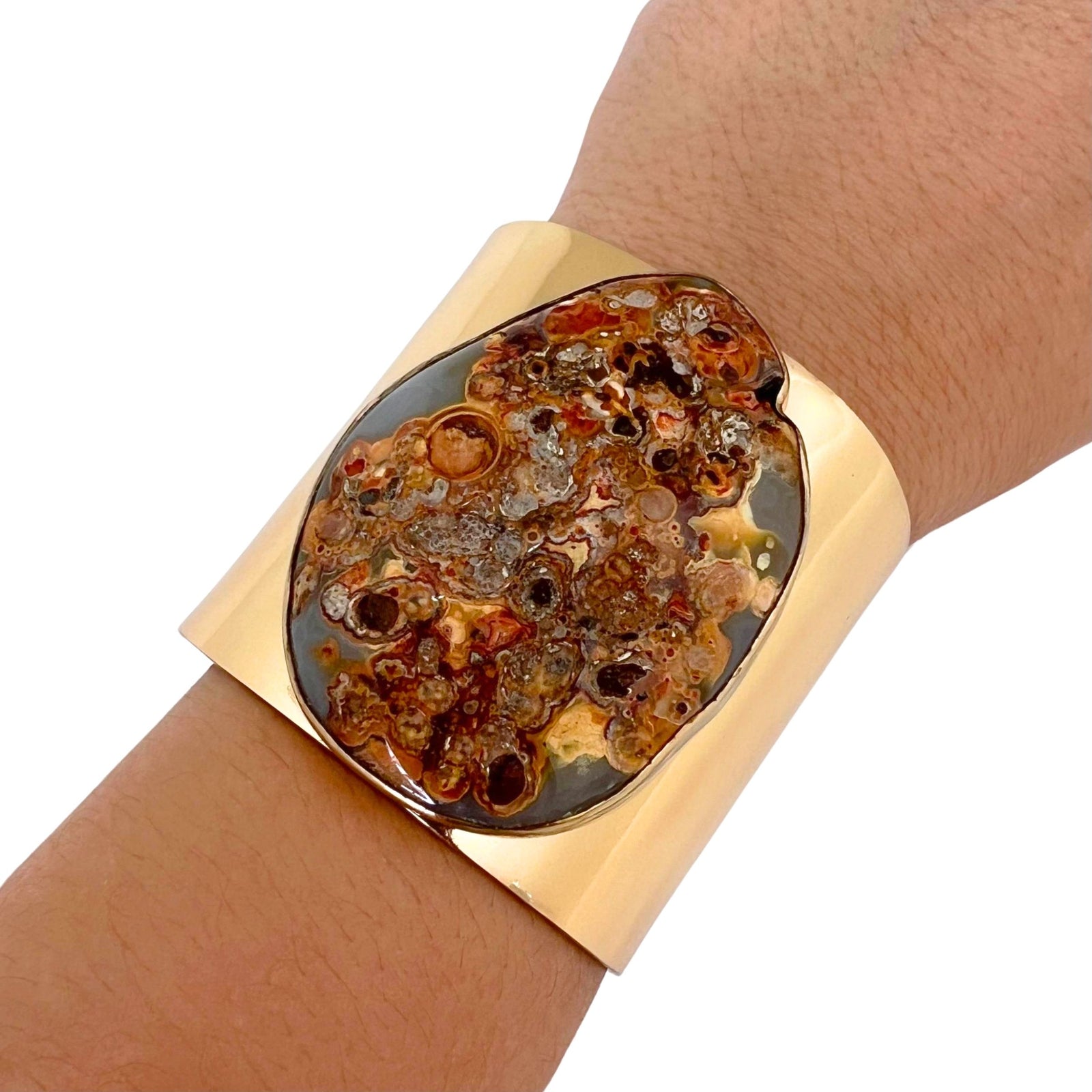 Alchemia Spotted Agate Cuff - Style #1 | Charles Albert Jewelry
