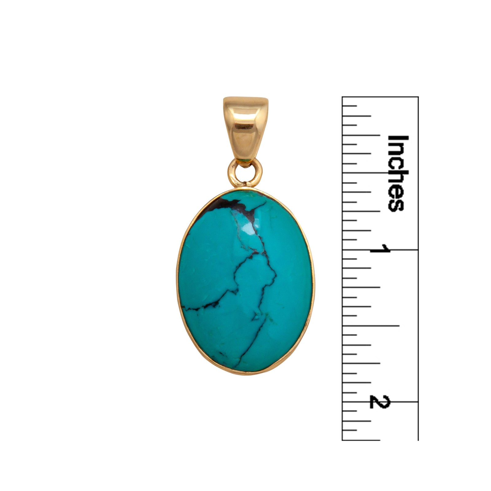 Alchemia Turquoise Oval Pendant | Charles Albert Jewelry