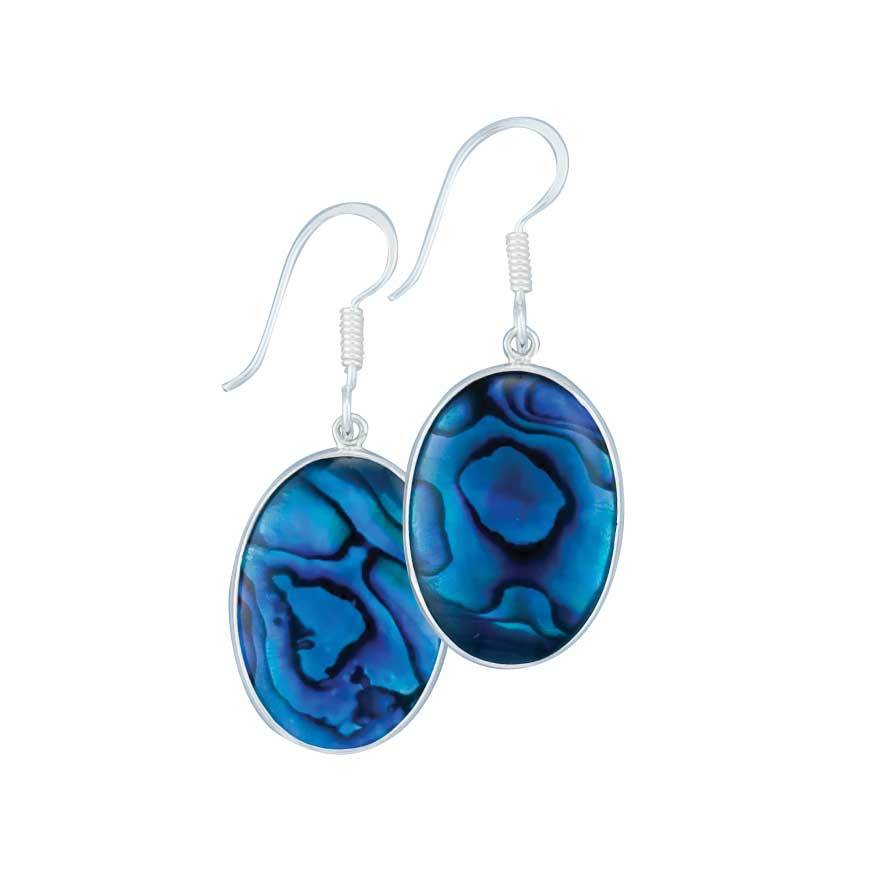 Sterling Silver Blue Abalone Drop Earrings | Charles Albert Jewelry