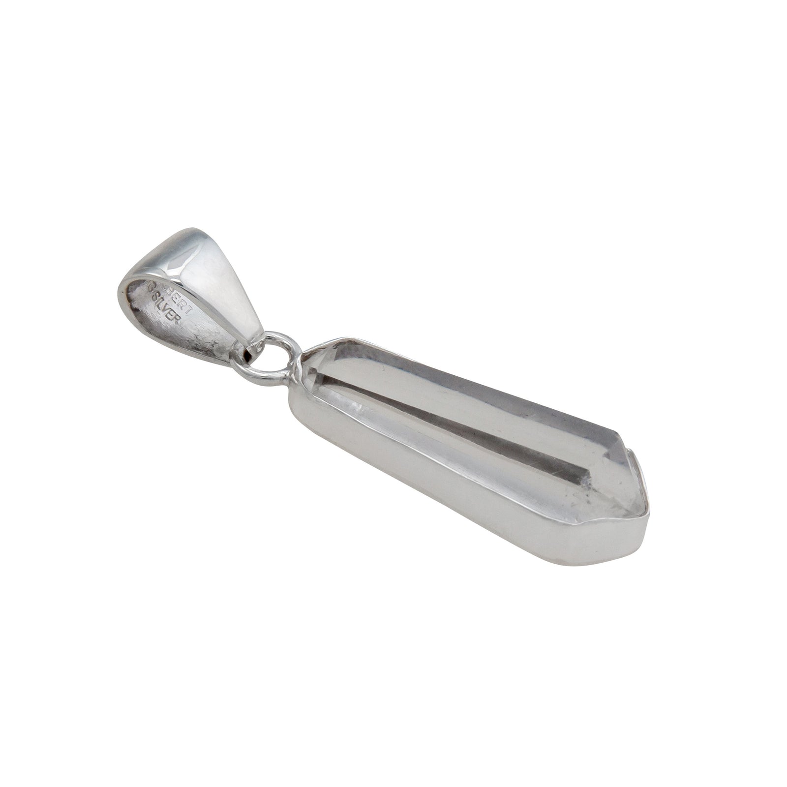 Sterling Silver Clear Quartz Point Pendant | Charles Albert Jewelry