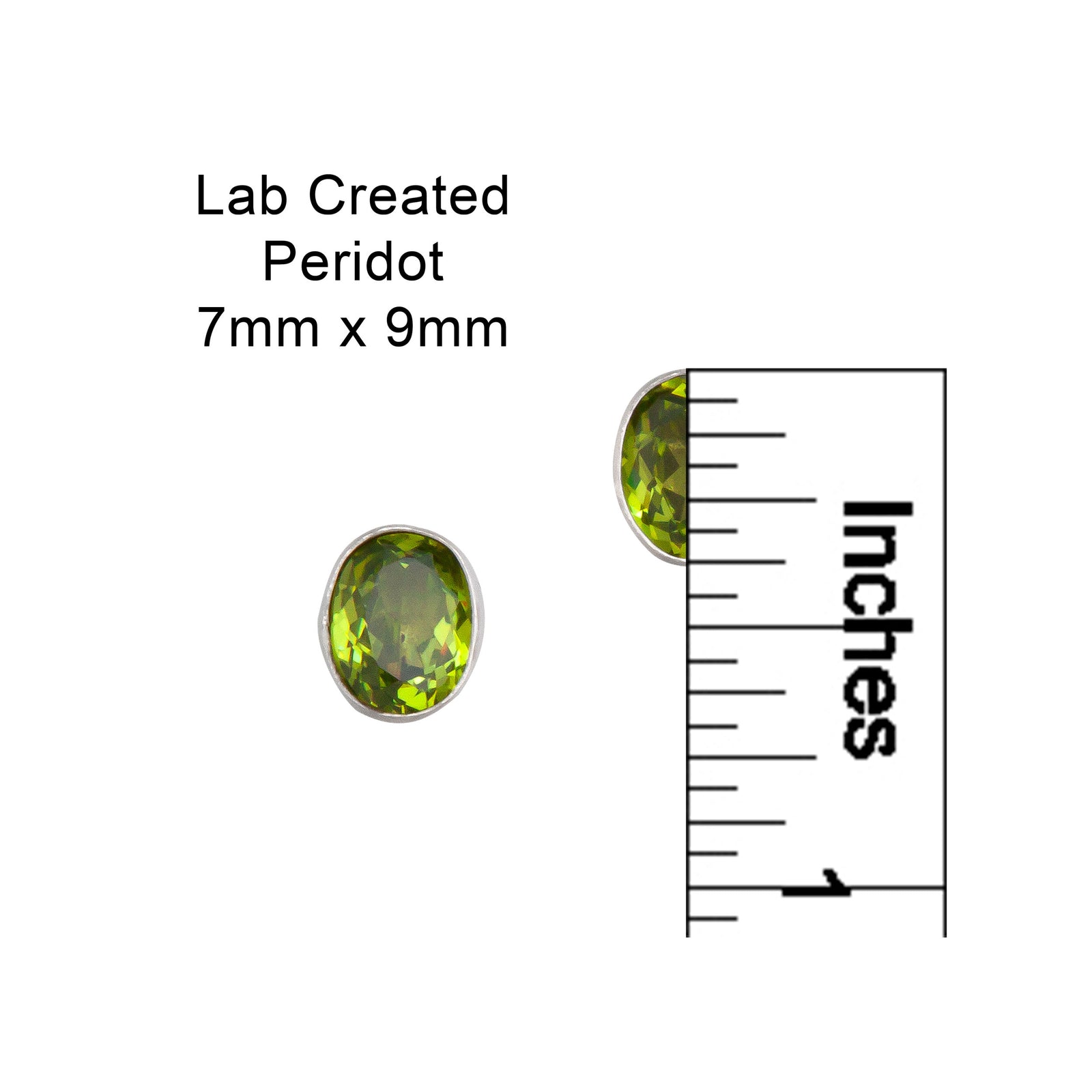 Sterling Silver Lab Created Peridot Post Earrings | Charles Albert Jewelry