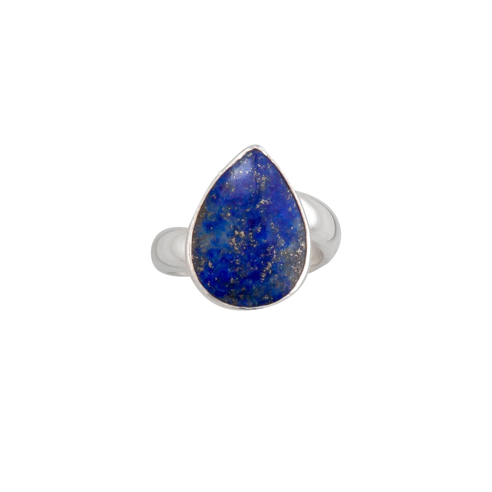 Sterling Silver Lapis Lazuli Teardrop Adjustable Ring | Charles Albert Jewelry