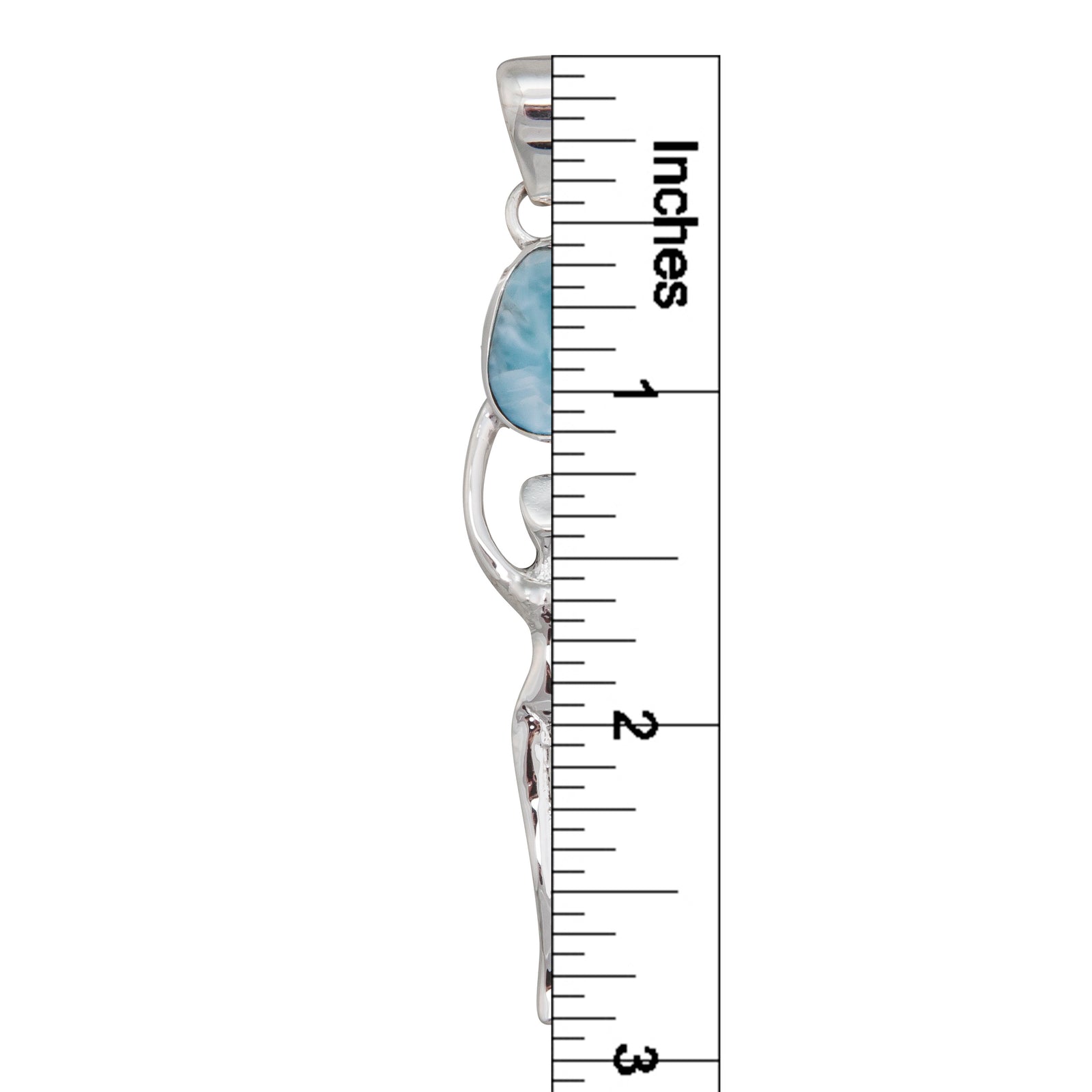Sterling Silver Larimar Goddess Pendant | Charles Albert Jewelry