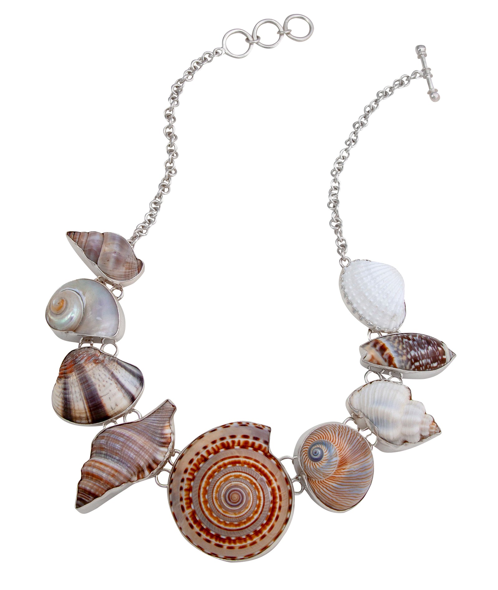 Sterling Silver Multi-Shell Necklace | Charles Albert Jewelry