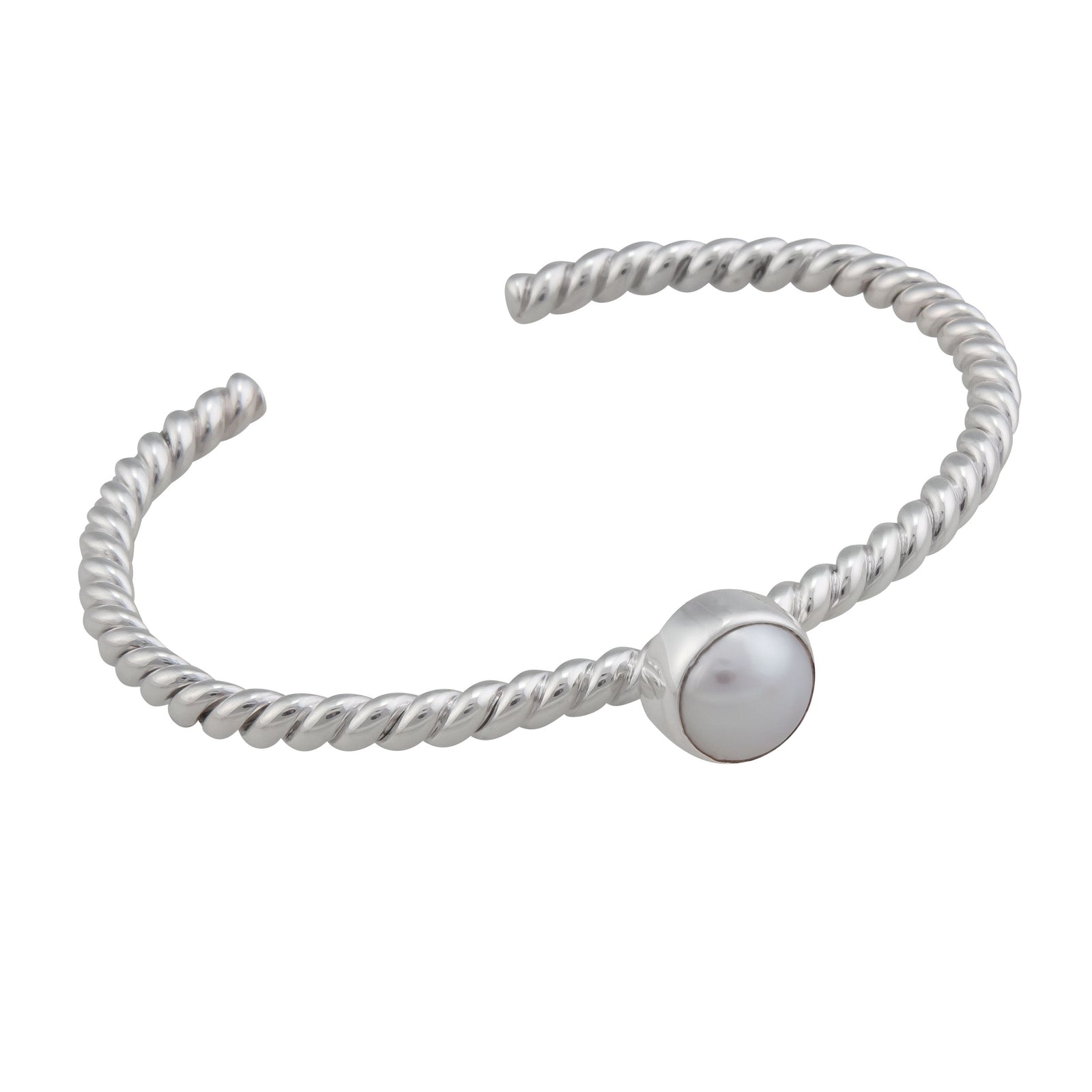 Sterling Silver Pearl Twist Mini Cuff | Charles Albert Jewelry