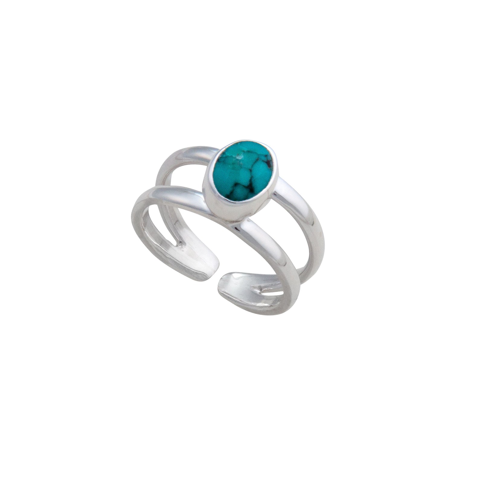 Sterling Silver Turquoise Cuff Ring | Charles Albert Jewelry