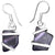 Charles Albert Jewelry - Purple Pompano Beach Glass Freeform Drop Earrings - Back View