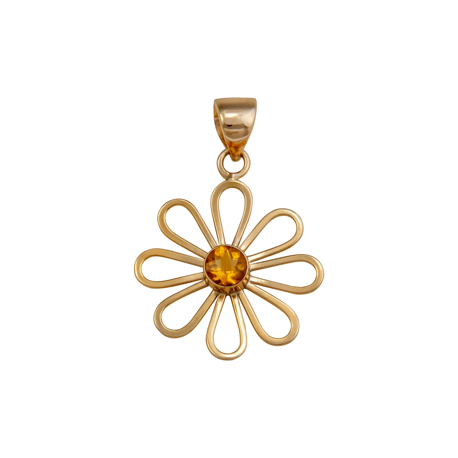 Alchemia Citrine Flower Pendant | Charles Albert Jewelry