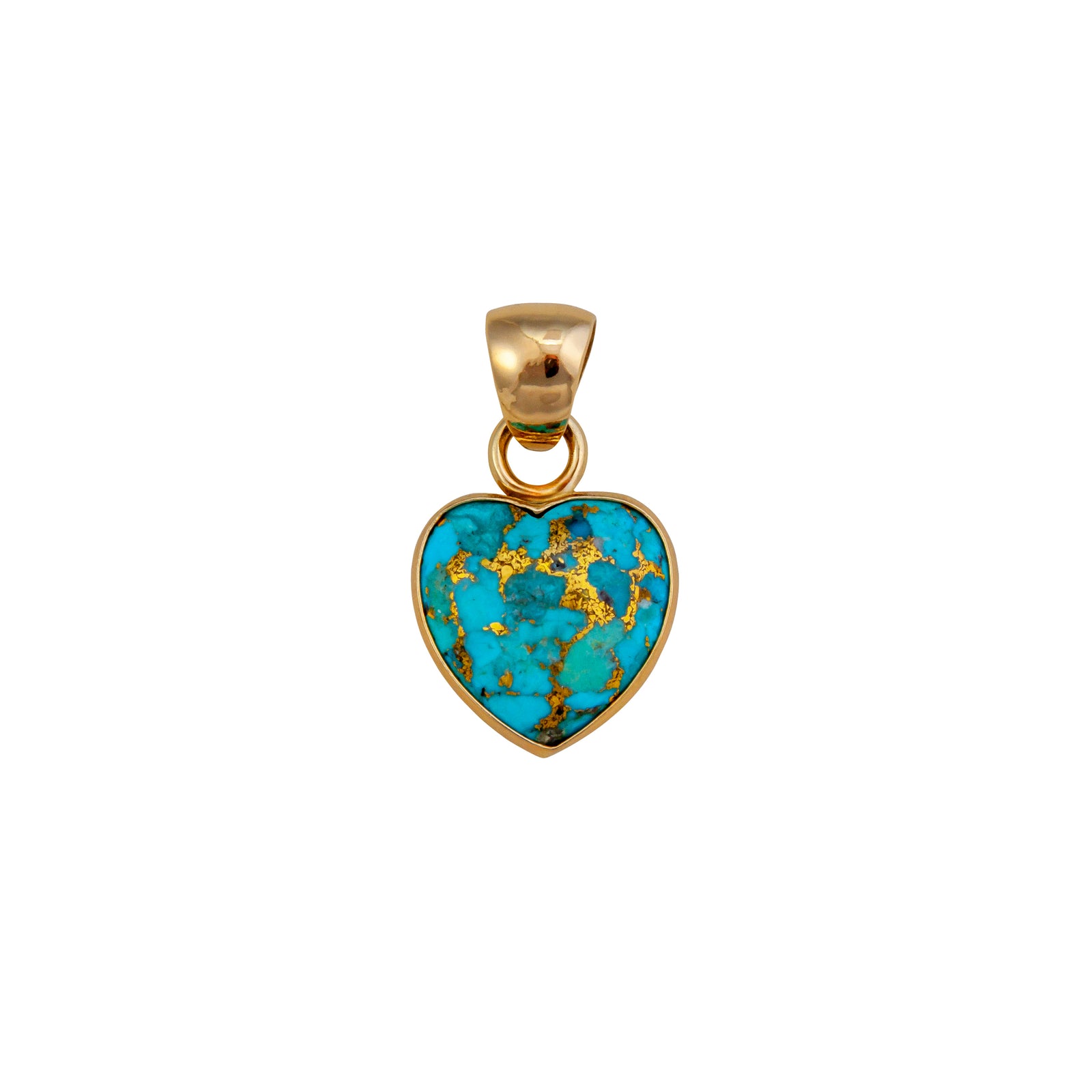 Alchemia Copper Infused Turquoise Heart Pendant | Charles Albert Jewelry