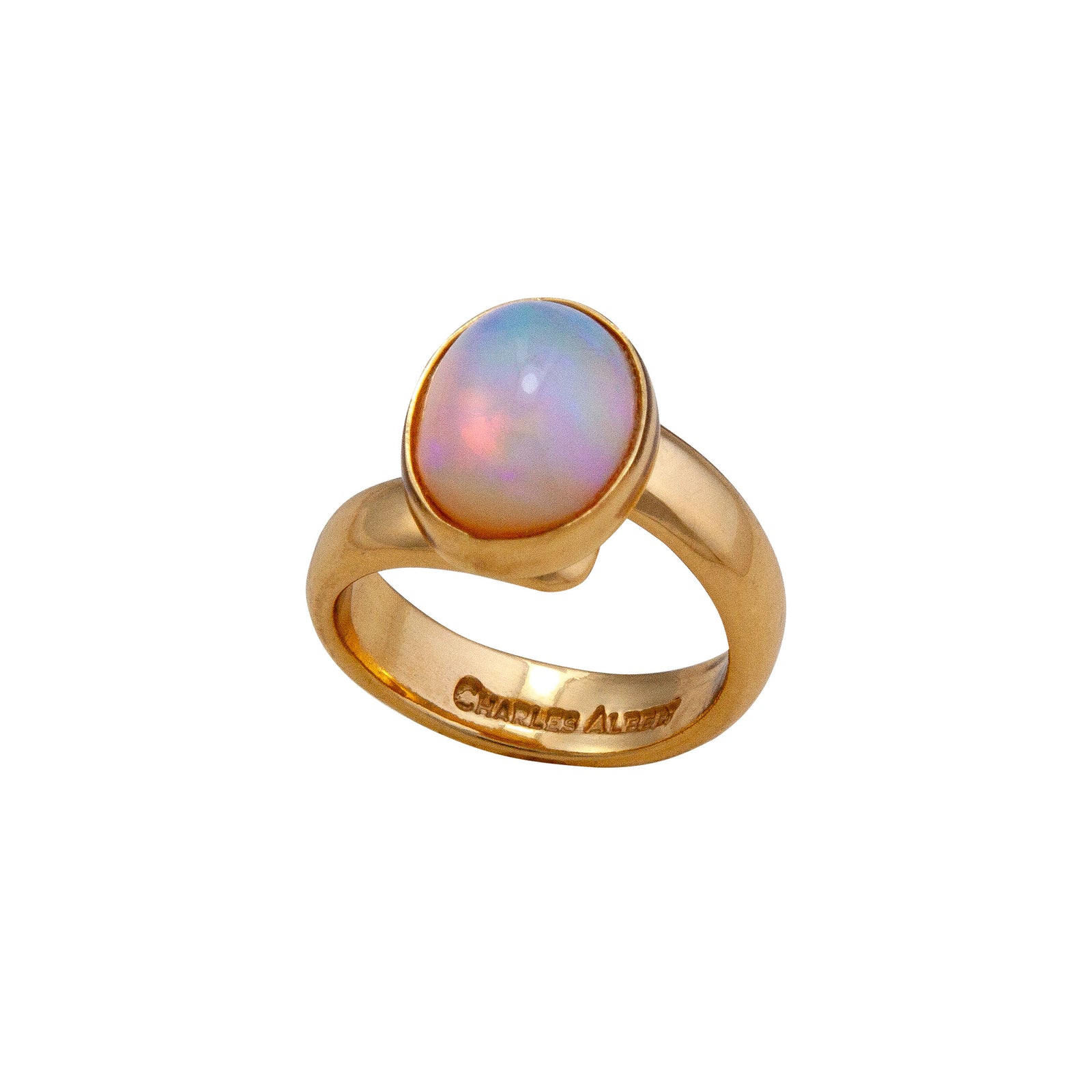 Alchemia Oval Ethiopian Opal Adjustable Ring | Charles Albert Jewelry