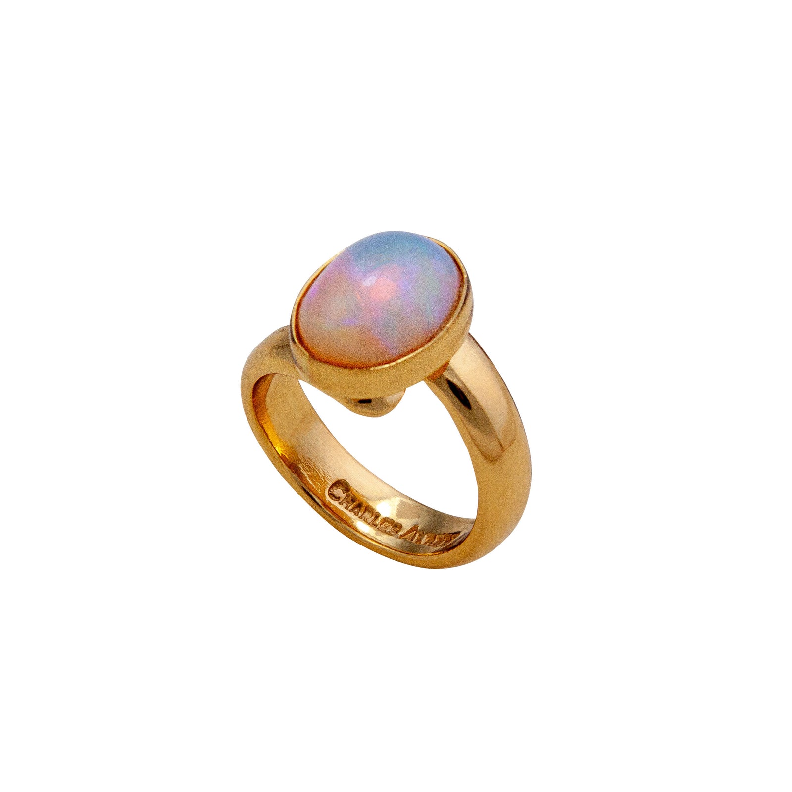 Alchemia Oval Ethiopian Opal Adjustable Ring | Charles Albert Jewelry