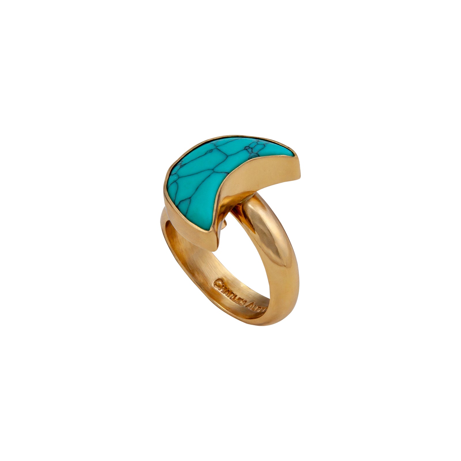 Alchemia Howlite Moon Adjustable Ring | Charles Albert Jewelry