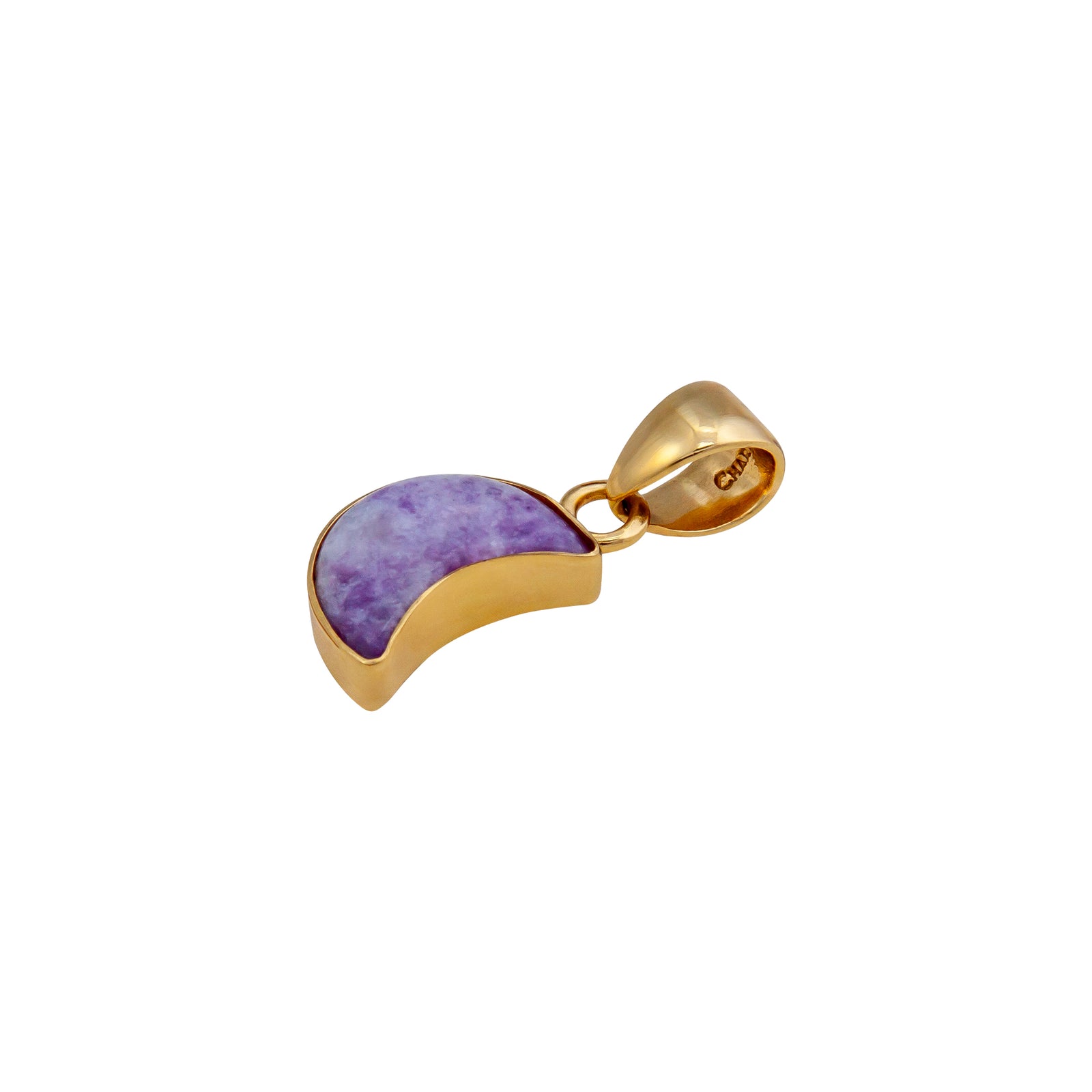 Alchemia Lepidolite Moon Pendant | Charles Albert Jewelry