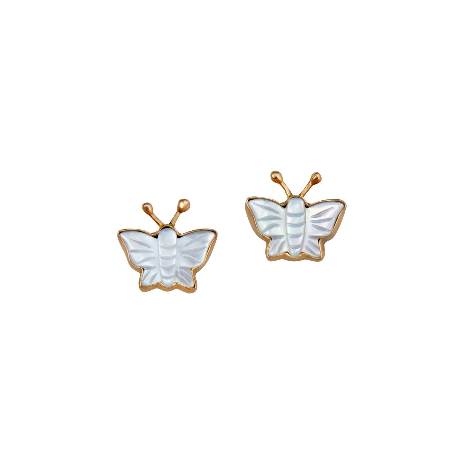 Alchemia Mother of Pearl Butterfly Post Earrings | Charles Albert Jewelry