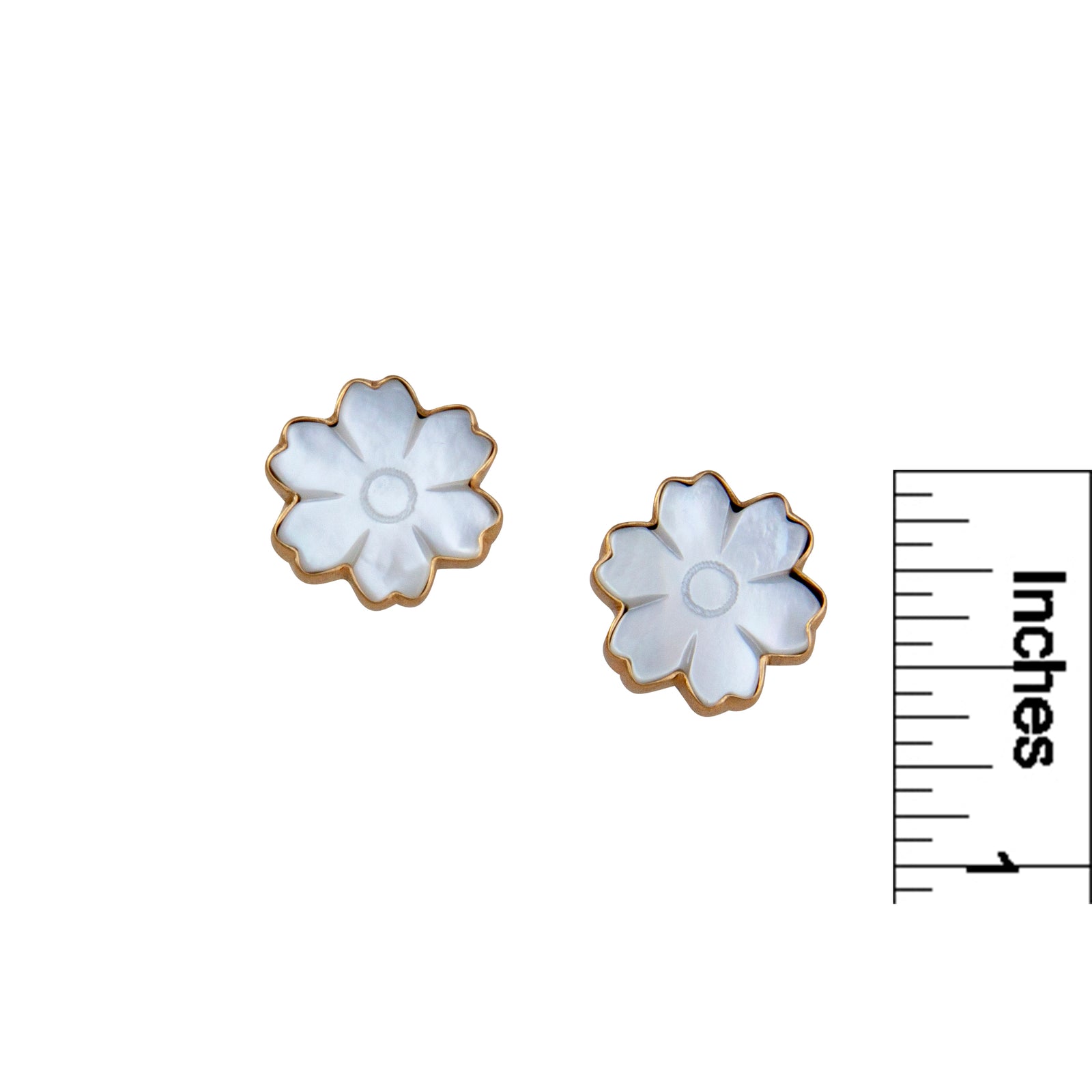 Alchemia Mother of Pearl Flower Post Earrings | Charles Albert Jewelry