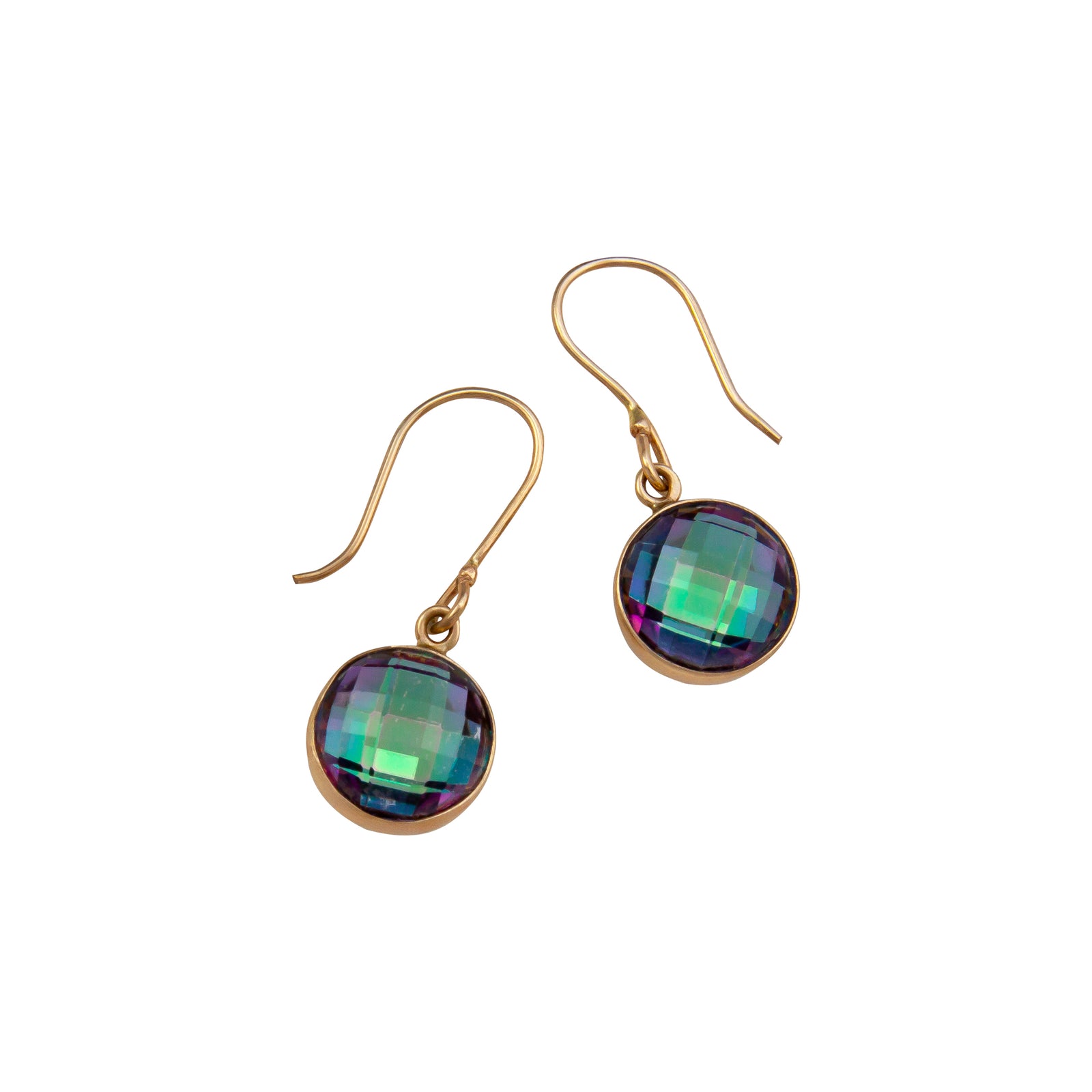 Alchemia Rainbow Mystic Quartz Round Drop Earrings | Charles Albert Jewelry