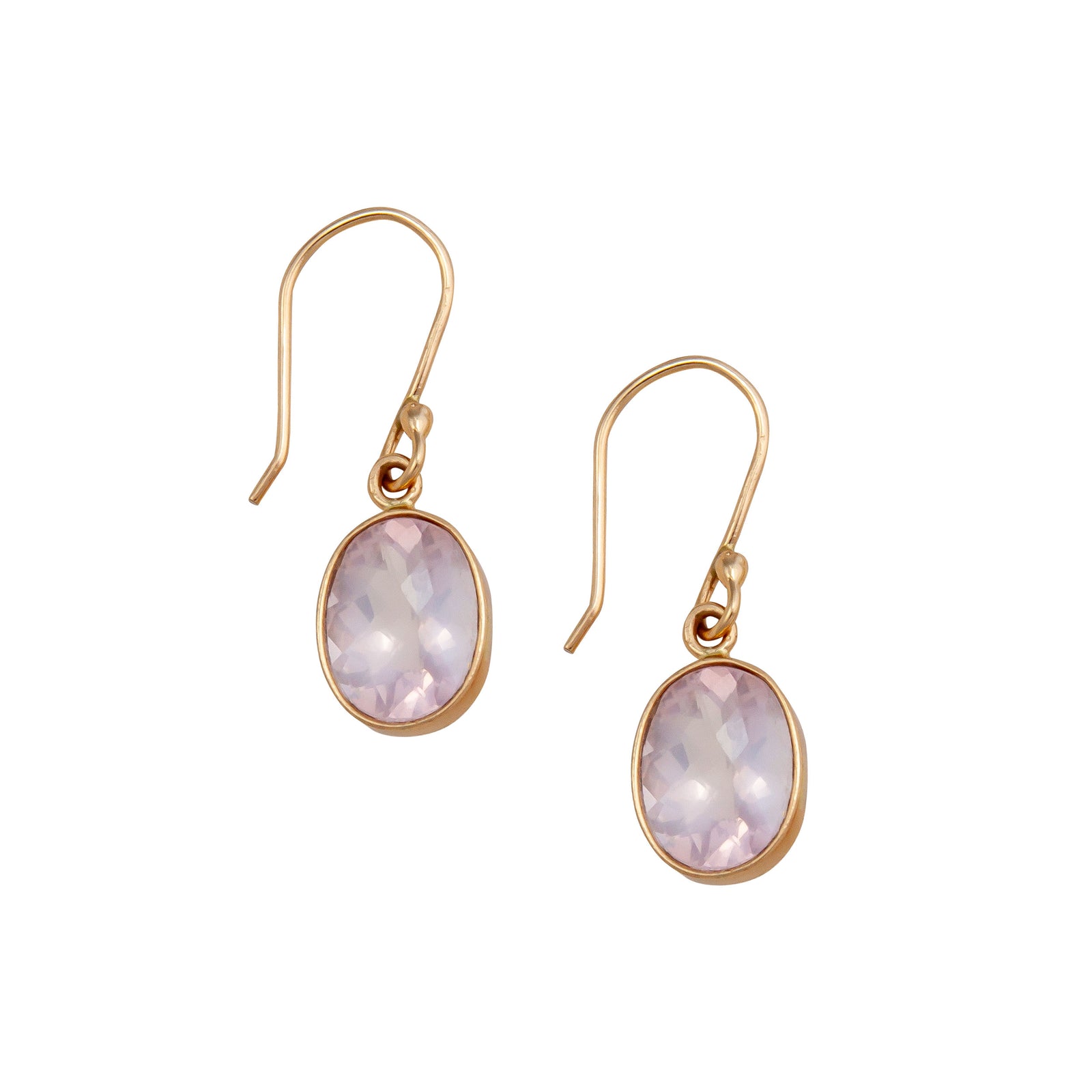 Alchemia Rose Quartz Oval Drop Earrings | Charles Albert Jewelry