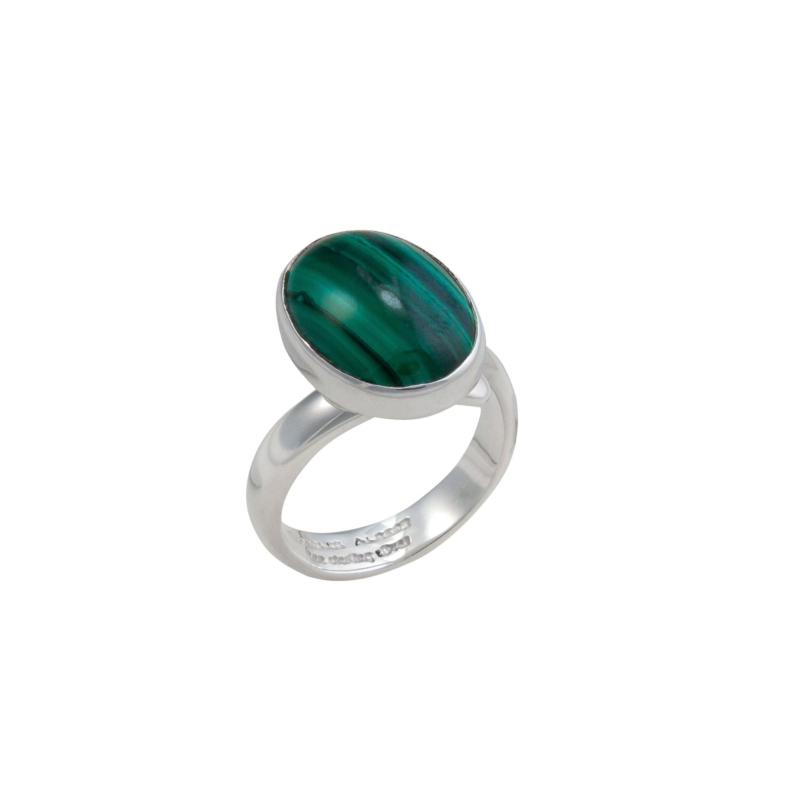 Sterling Silver Malachite Petite Ring | Charles Albert Jewelry