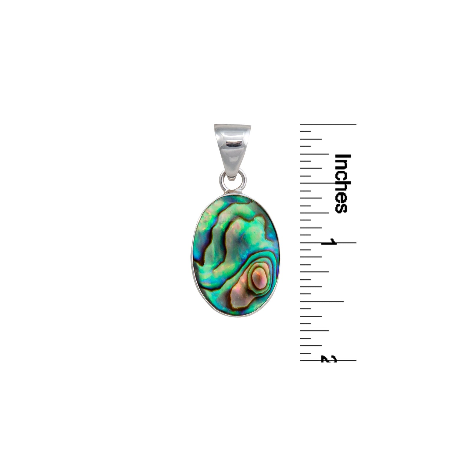Sterling Silver Natural Abalone Petite Pendant | Charles Albert Jewelry