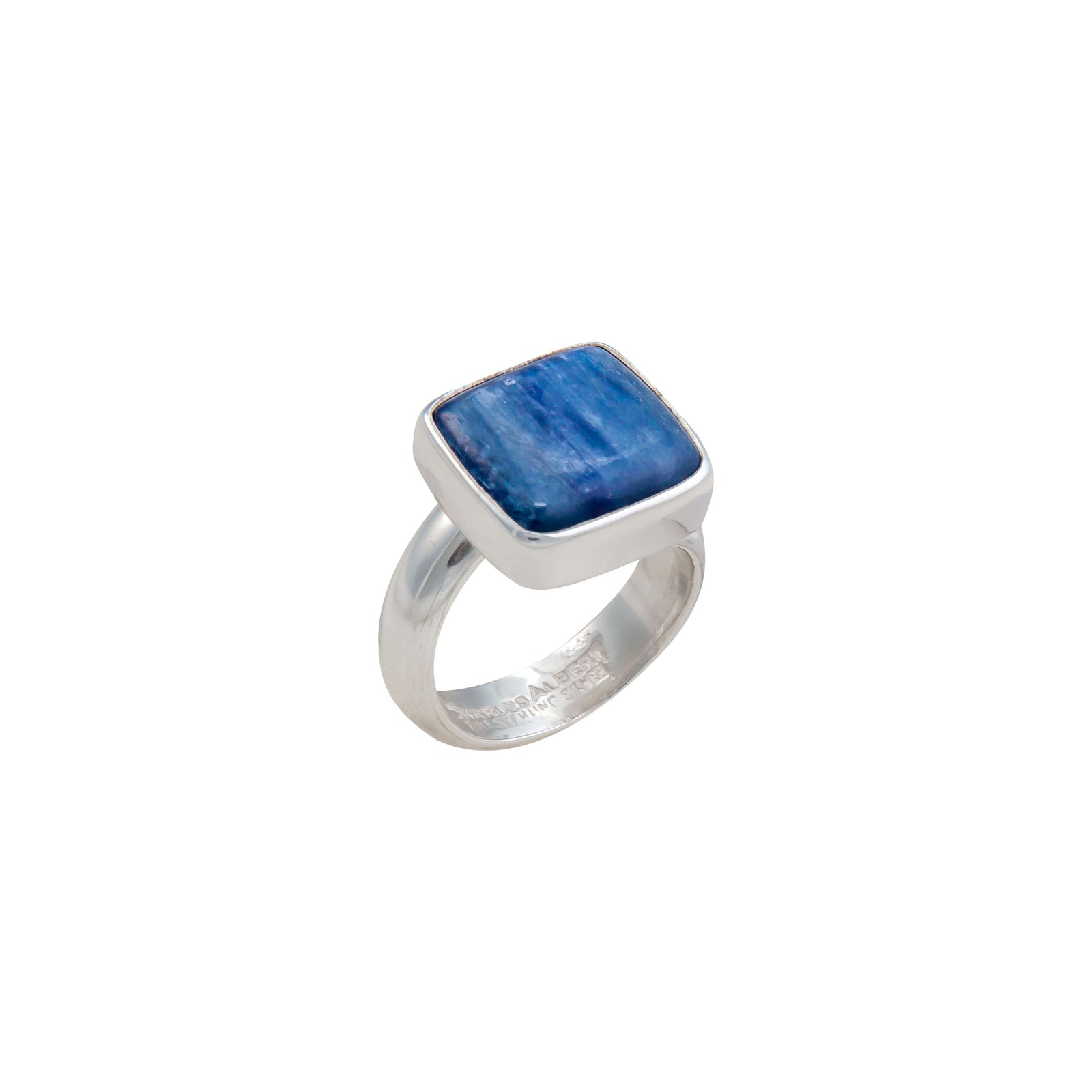 Sterling Silver Kyanite Square Adjustable Ring | Charles Albert Jewelry