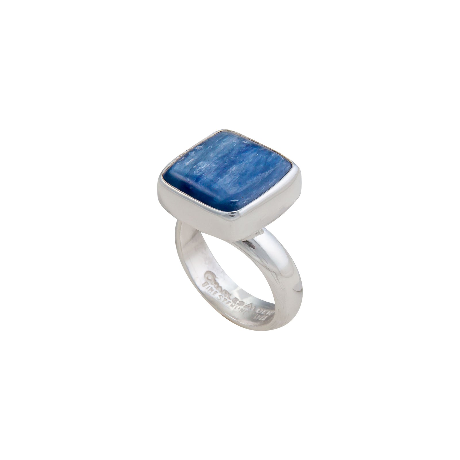 Sterling Silver Kyanite Square Adjustable Ring | Charles Albert Jewelry