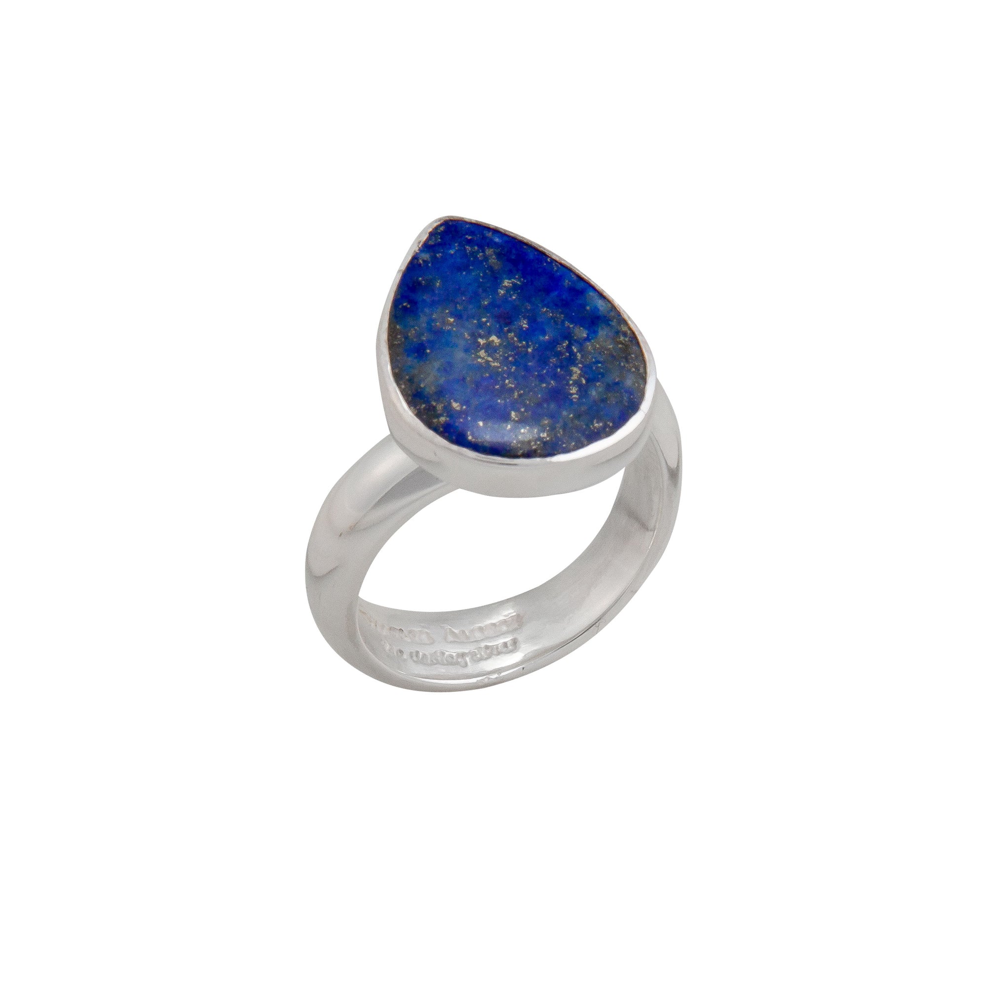 Sterling Silver Lapis Lazuli Teardrop Adjustable Ring | Charles Albert Jewelry