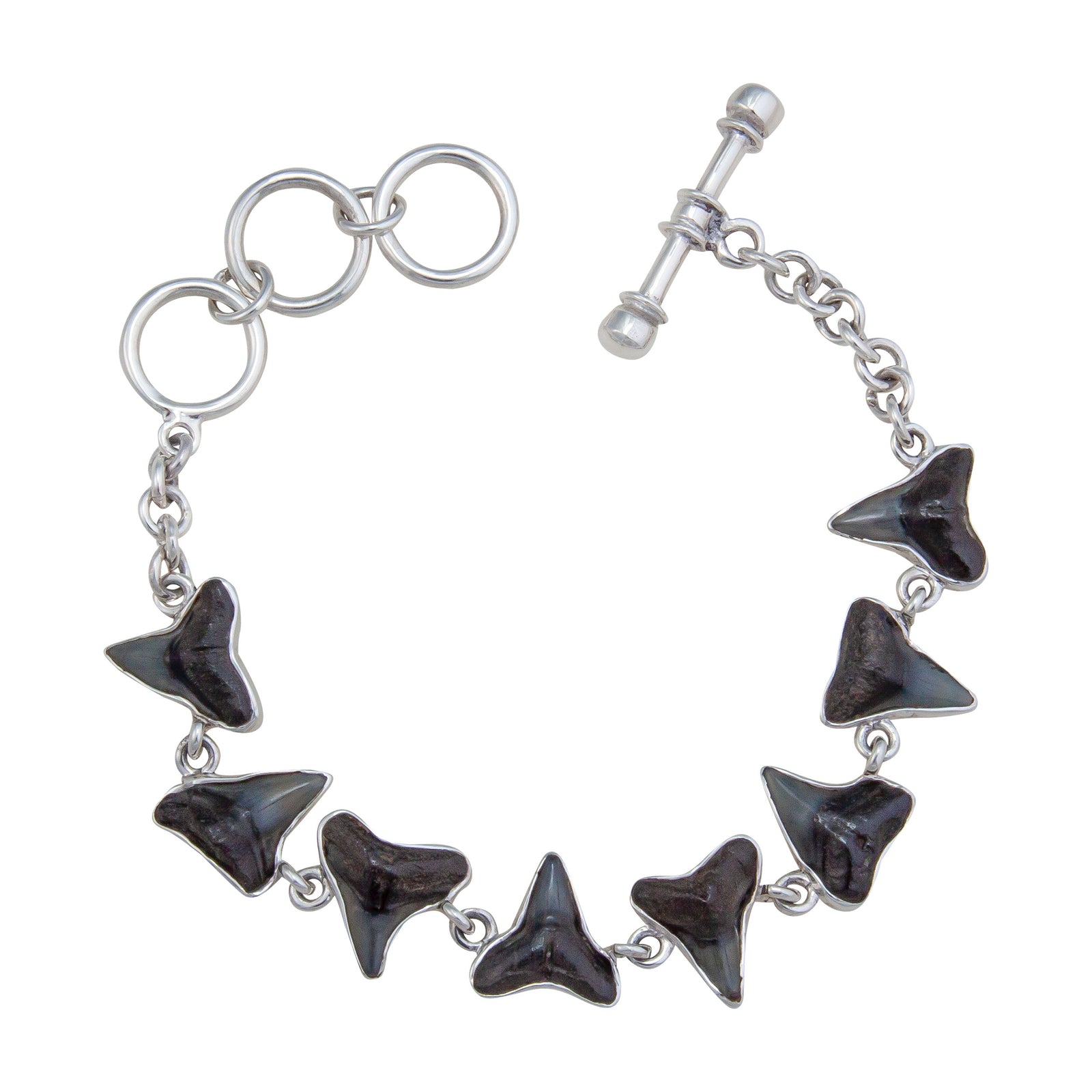 Sterling Silver Shark Tooth Petite Bracelet | Charles Albert Jewelry