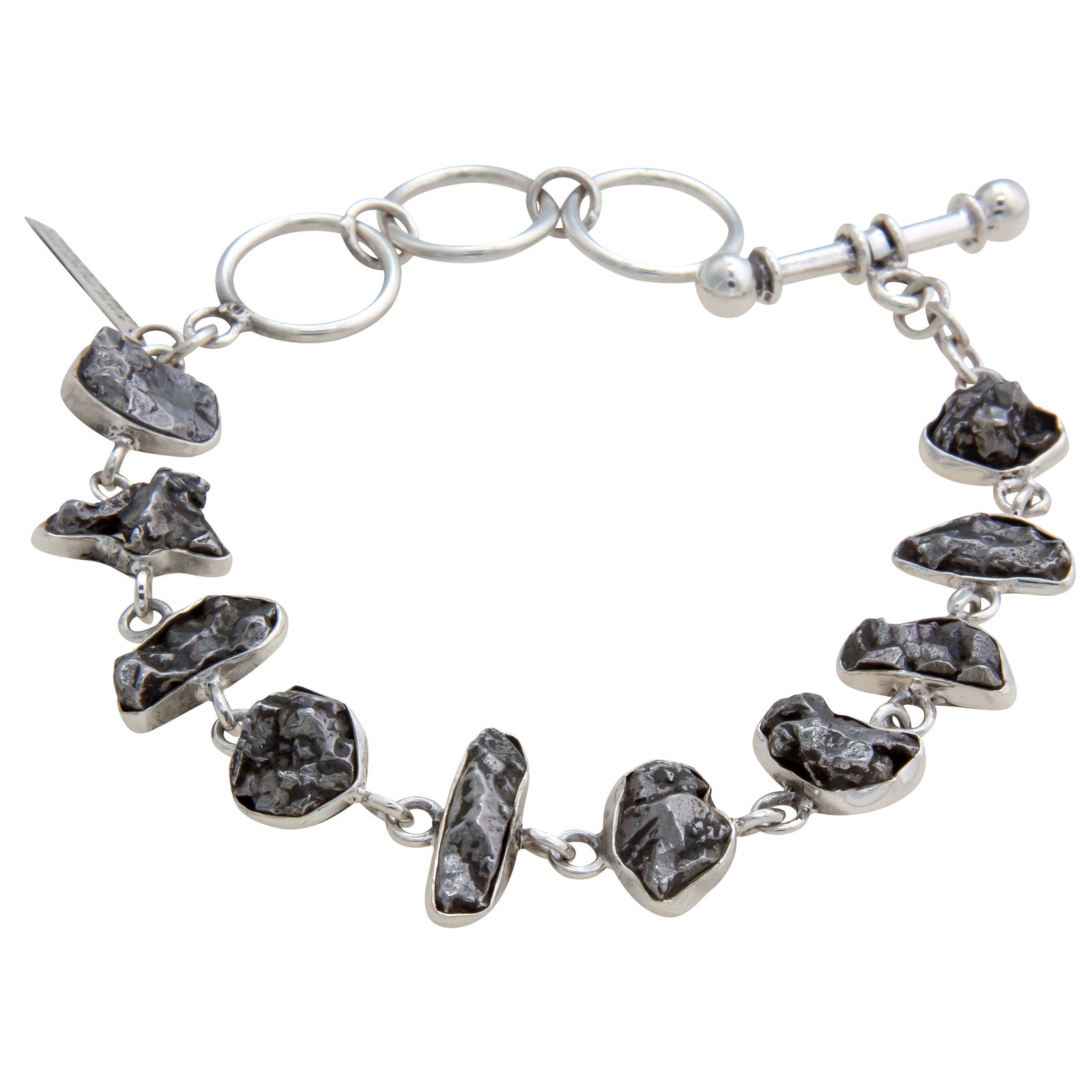 Sterling Silver Meteorite Bracelet | Charles Albert Jewelry
