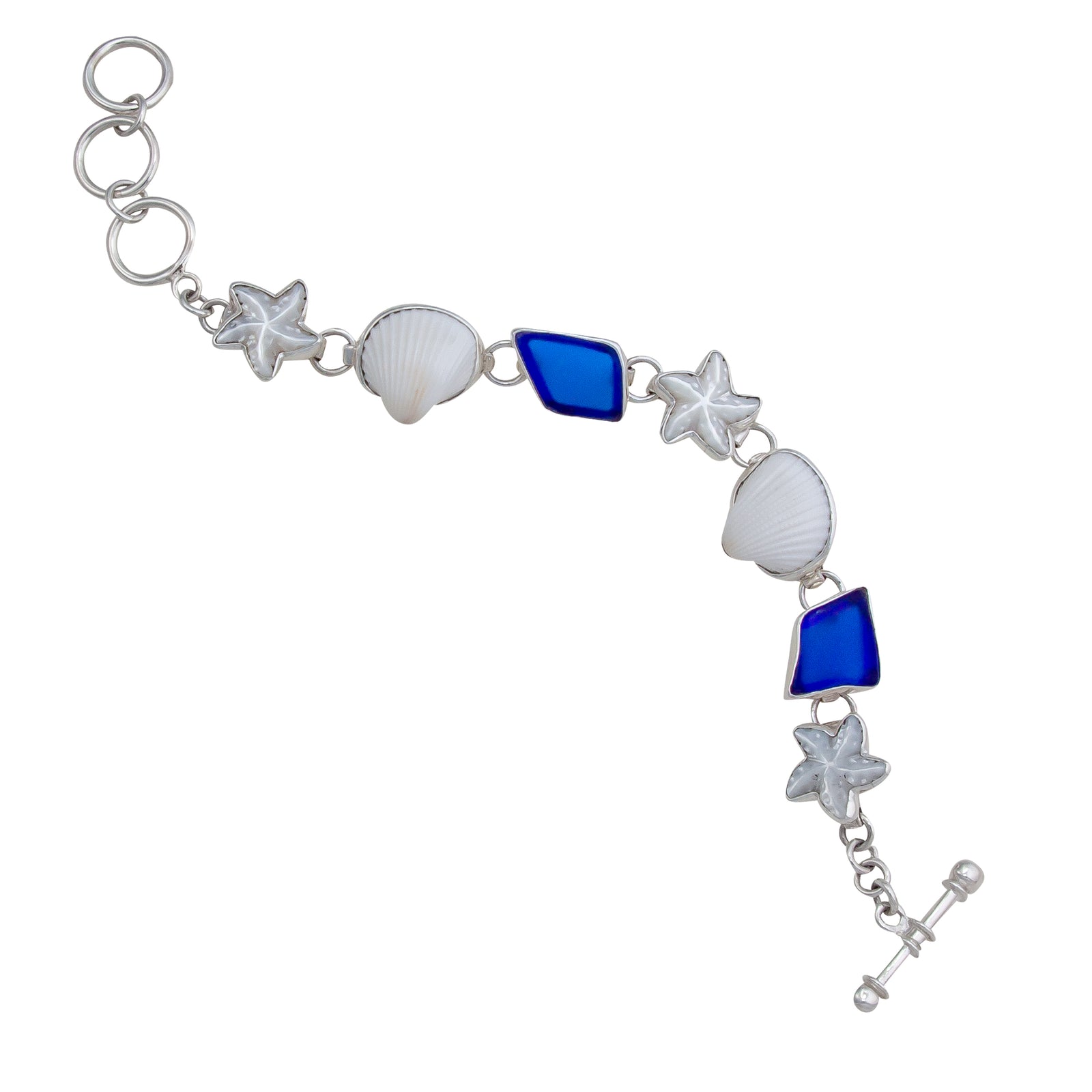 Sterling Silver Blue Ocean Breeze Bracelet | Charles Albert Jewelry