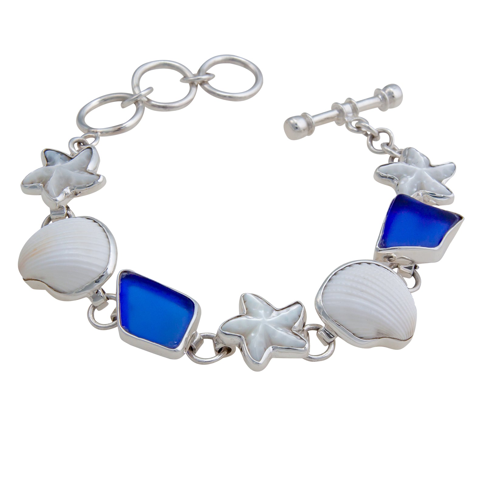 Sterling Silver Blue Ocean Breeze Bracelet | Charles Albert Jewelry
