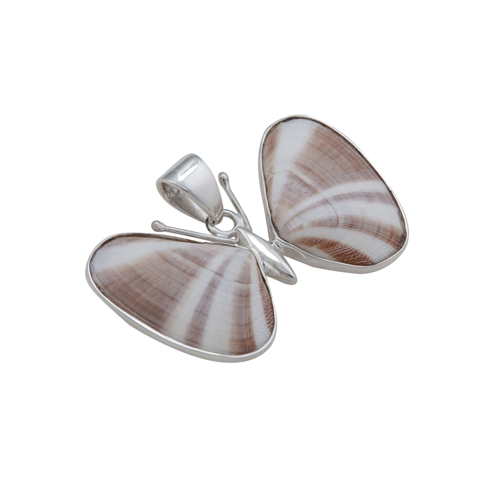 Sterling Silver Butterfly Shell Pendant | Charles Albert Jewelry