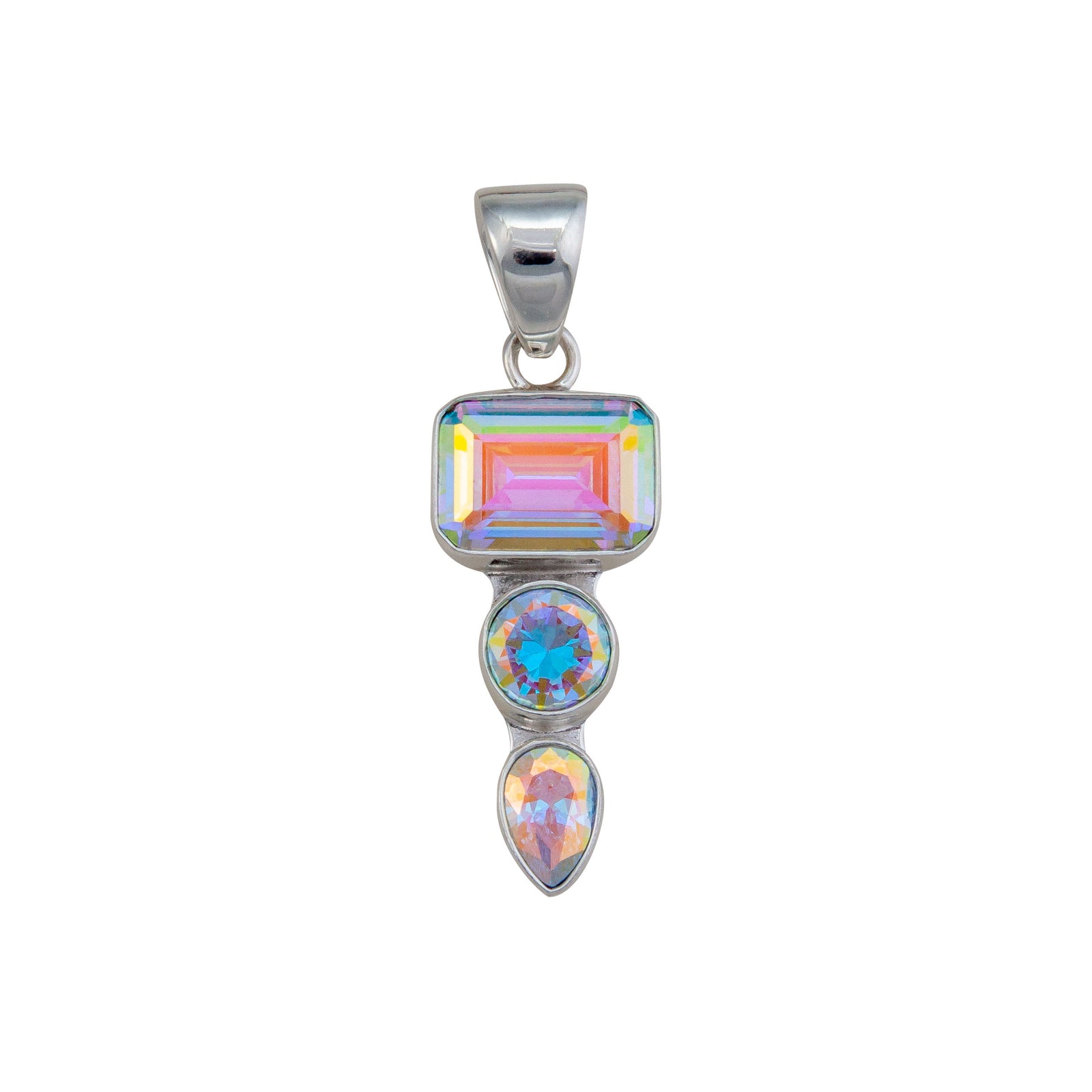 Sterling Silver Mercury Mist Triple Pendant | Charles Albert Jewelry