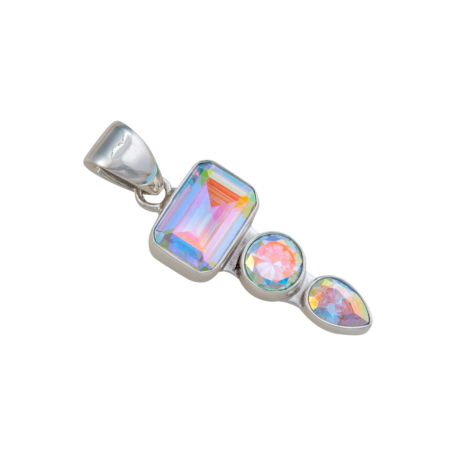 Sterling Silver Mercury Mist Triple Pendant | Charles Albert Jewelry