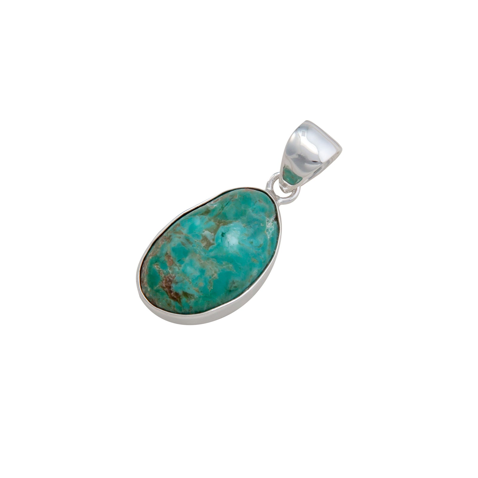 Sterling Silver Campo Frio Turquoise Pendant | Charles Albert Jewelry