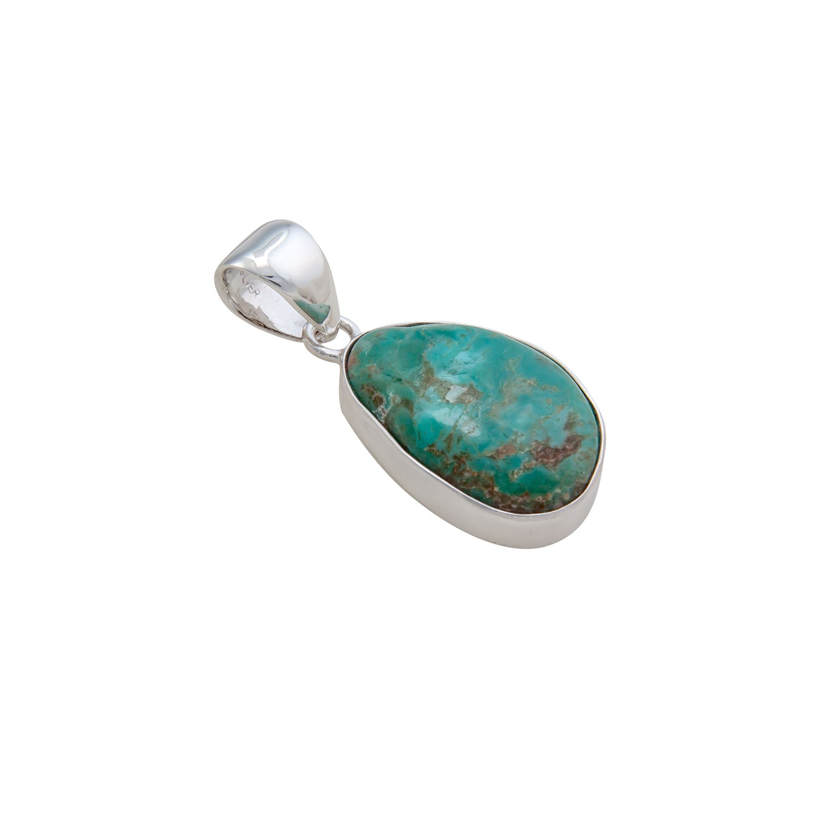Sterling Silver Campo Frio Turquoise Pendant | Charles Albert Jewelry