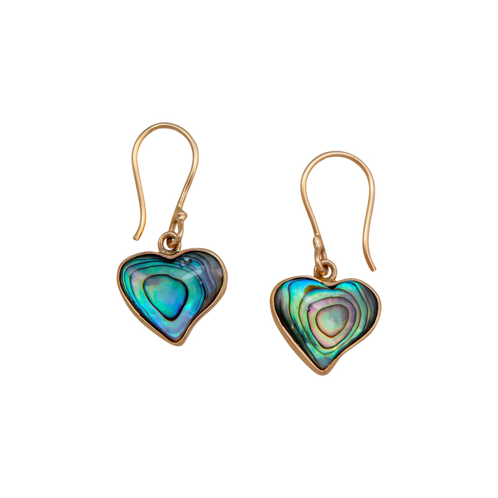 Alchemia Natural Abalone Heart Drop Earrings | Charles Albert Jewelry