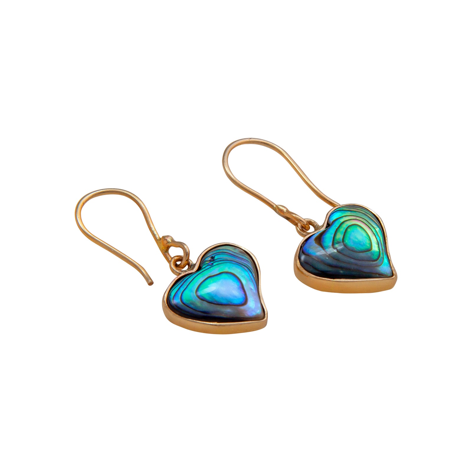 Alchemia Natural Abalone Heart Drop Earrings | Charles Albert Jewelry
