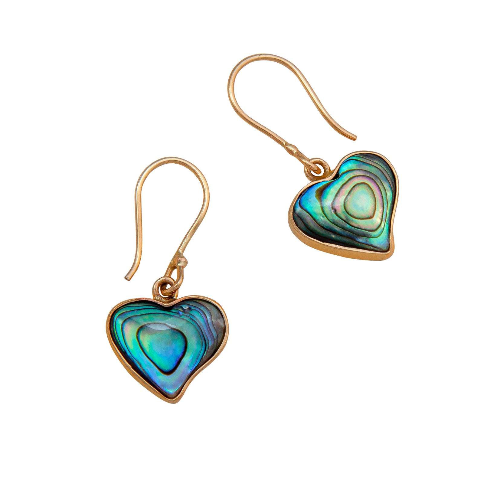 Alchemia Natural Abalone Heart Drop Earrings | Charles Albert Jewelry