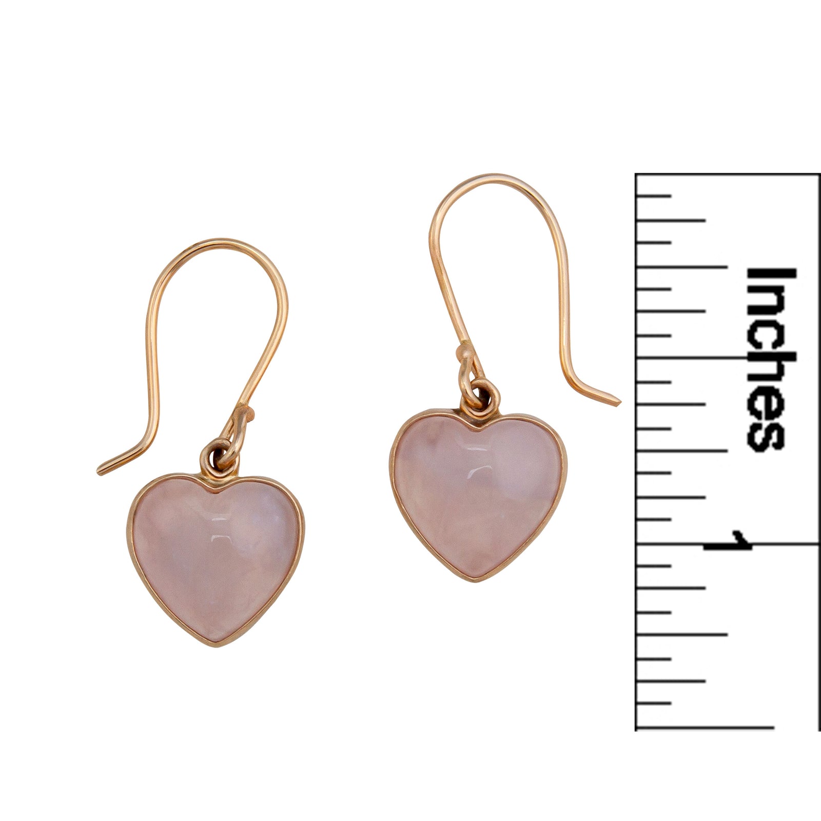 Alchemia Rose Quartz Hear Drop Earrings
