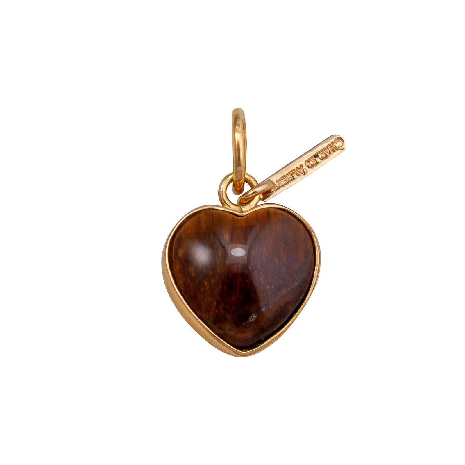 Alchemia Tiger Eye Heart Charm Pendant | Charles Albert Jewelry