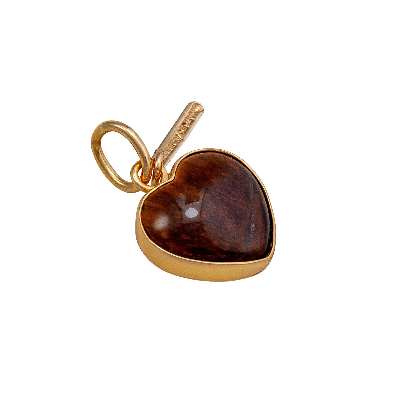 Alchemia Tiger Eye Heart Charm Pendant | Charles Albert Jewelry