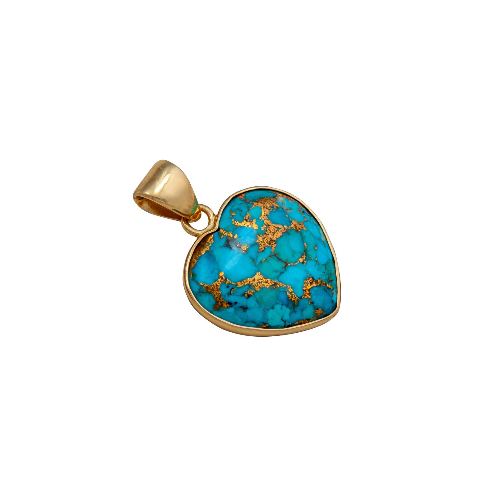 Alchemia Copper Infused Turquoise Heart Pendant | Charles Albert Jewelry