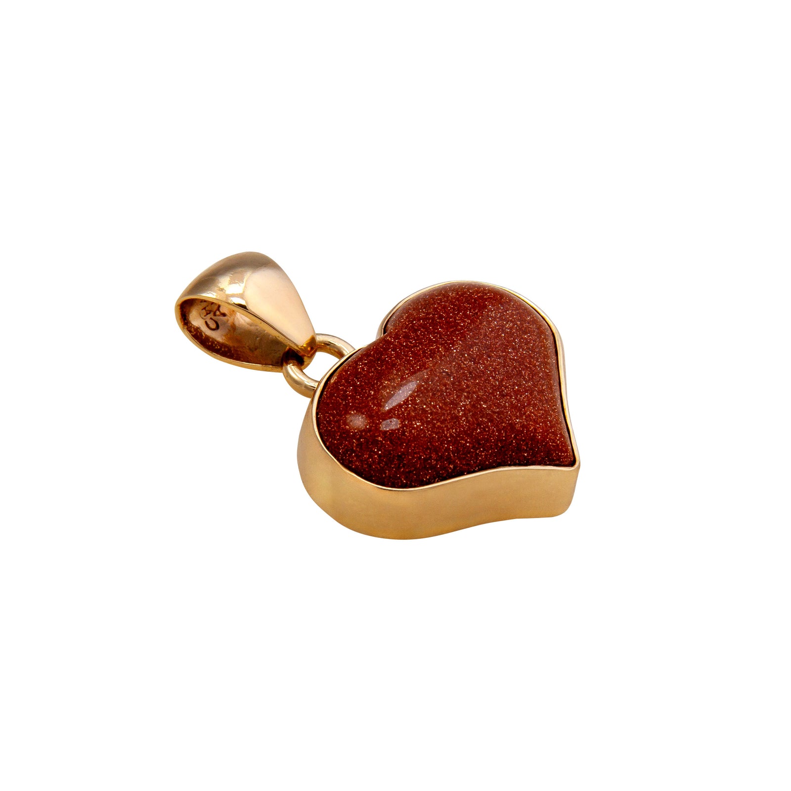 Alchemia Goldstone Heart Pendant | Charles Albert Jewelry