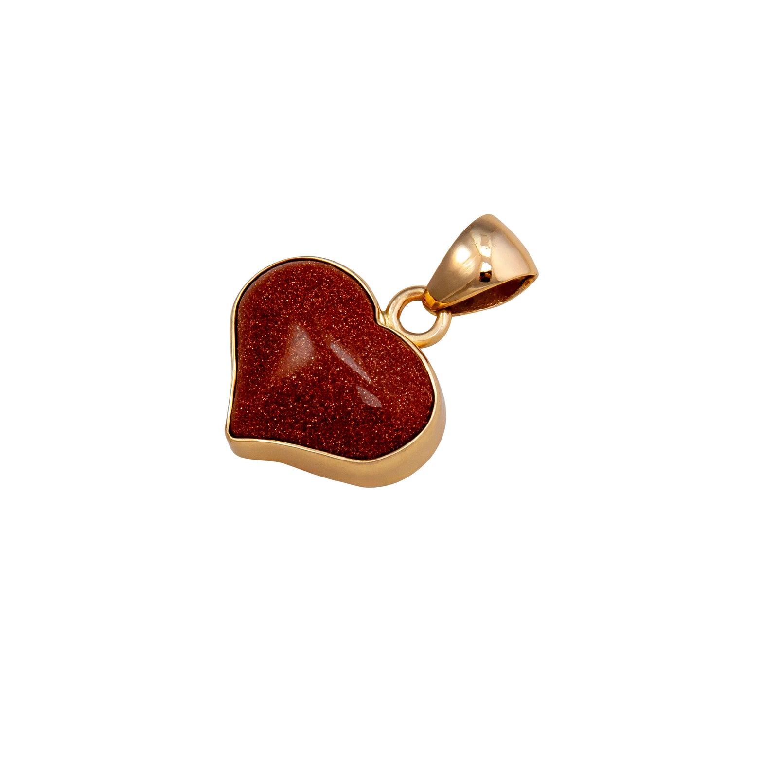 Alchemia Goldstone Heart Pendant | Charles Albert Jewelry