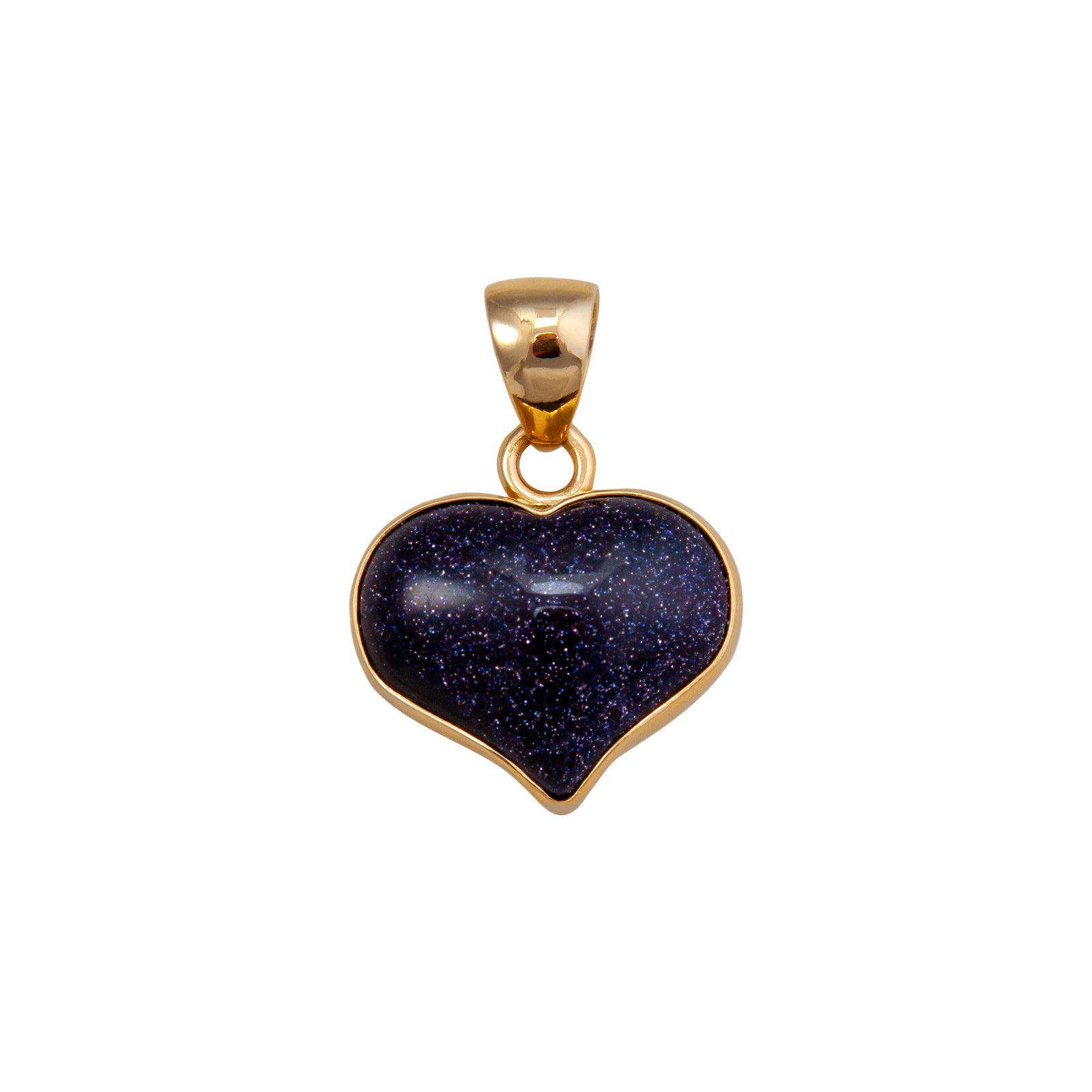 Alchemia Blue Goldstone Heart Pendant | Charles Albert Jewelry