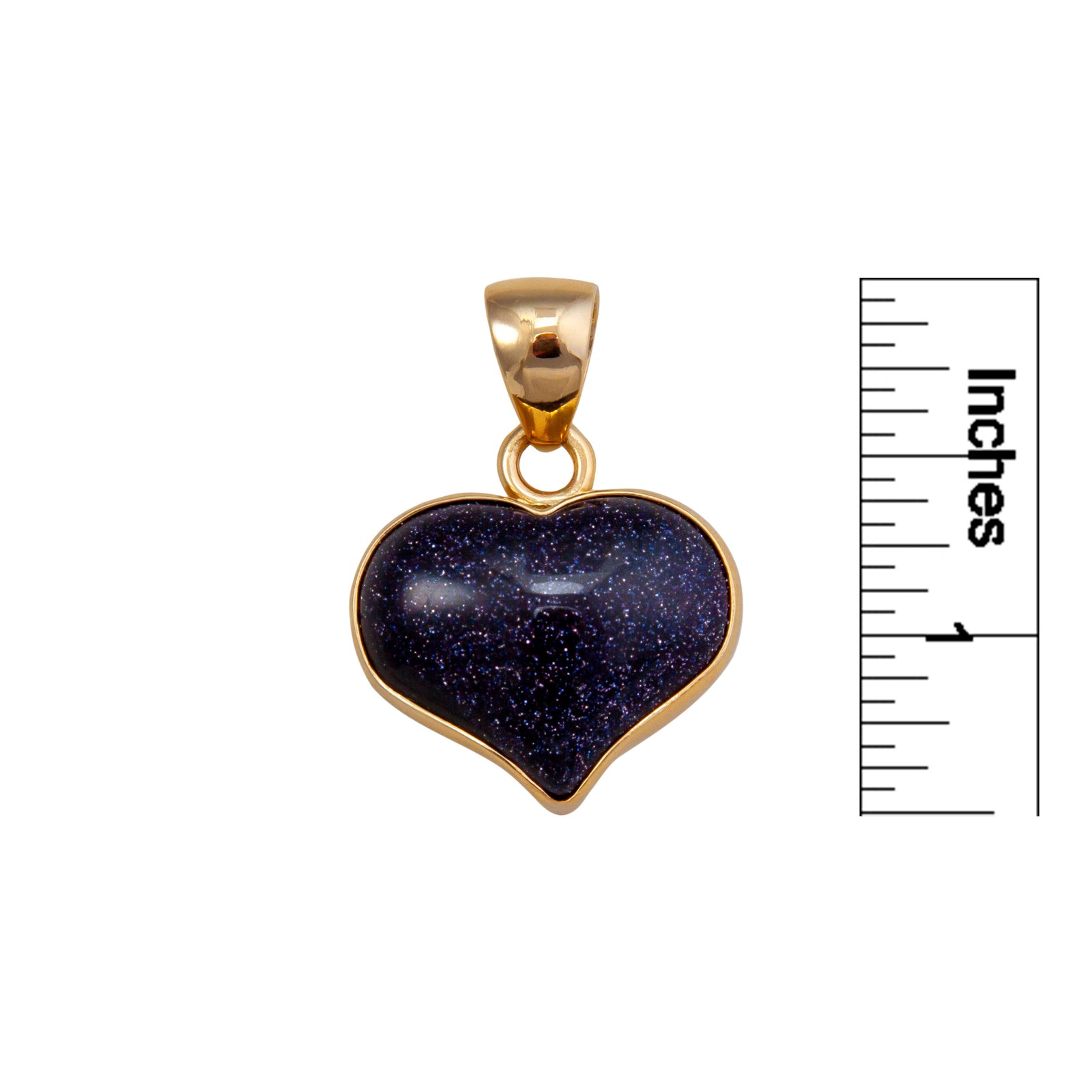 Alchemia Blue Goldstone Heart Pendant | Charles Albert Jewelry