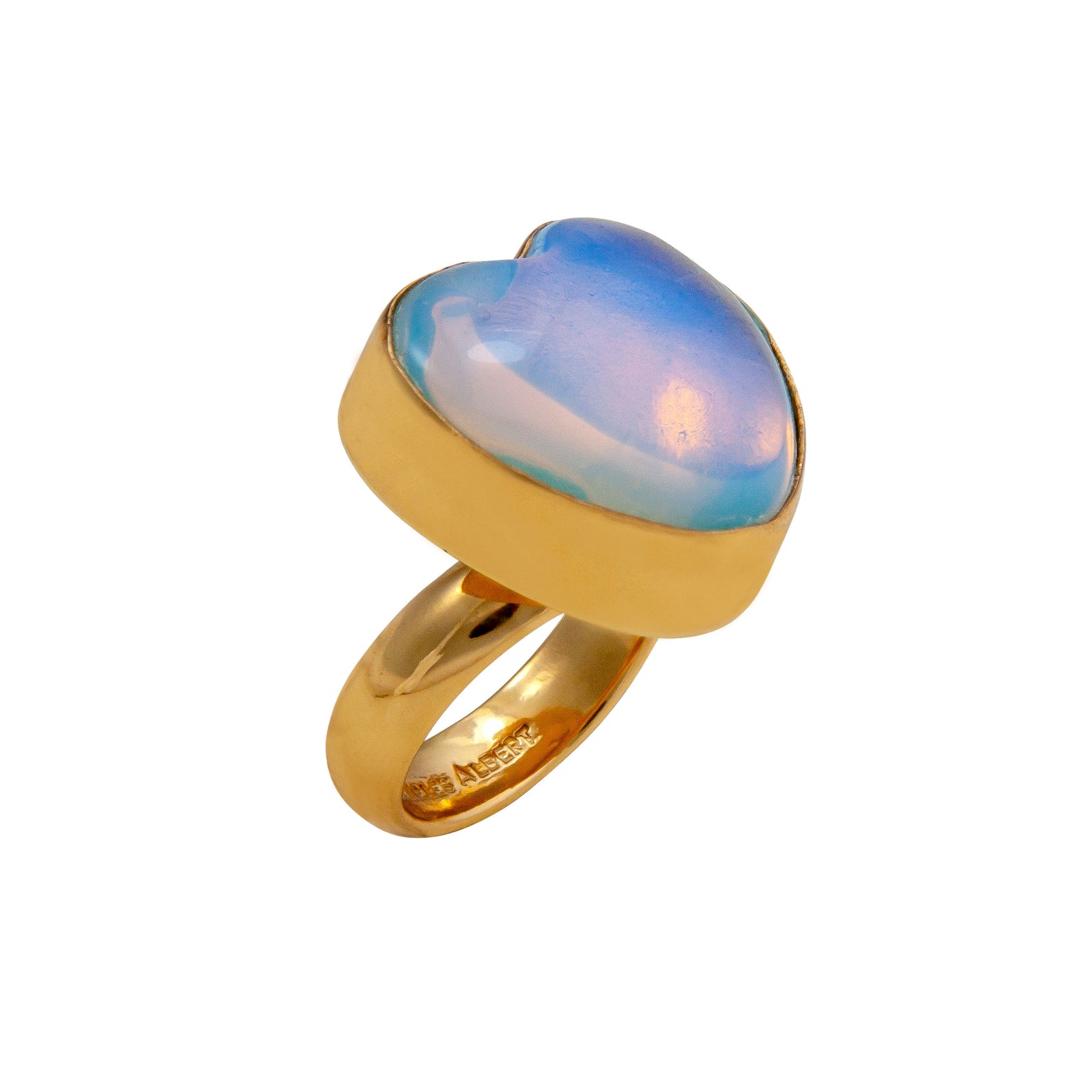 Alchemia Opalite Heart Adjustable Ring | Charles Albert Jewelry
